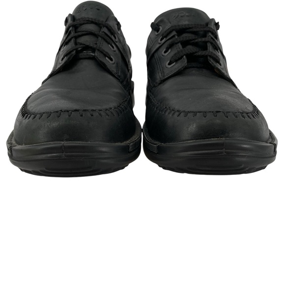 Ecco Fusion Moc Toe Tie Mens Leather Comfort Shoes Oxfords Black Size 9-9.5 (43) - Picture 6 of 13